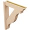 Ekena Millwork 6-in W x 28-in D x 36-in H Funston Trad Rough Cedar Woodgrain TimberThane Outlooker, Primed Tan OUTUR060X28X36FST04RCPR - alternate 4